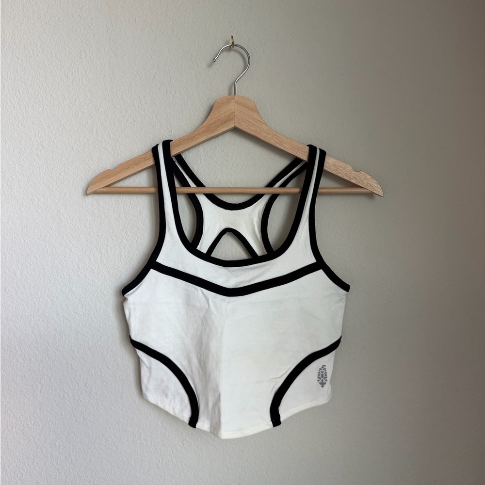 Free People | Free Movement Black and White Athletic Tank